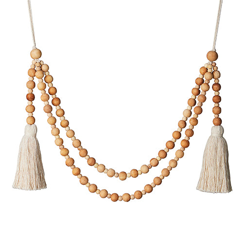 Double Swag Wood Bead Garland