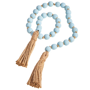 Blue Beaded Garland with Tassel