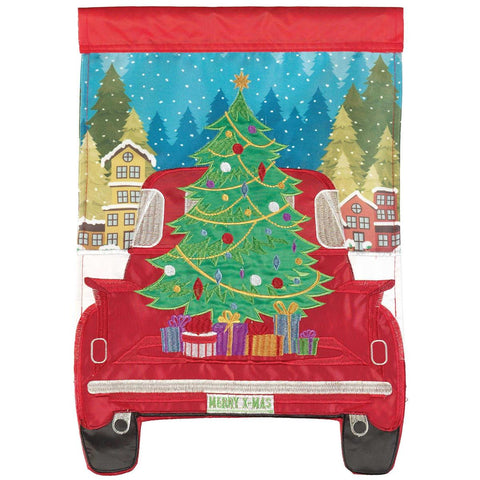 Shaped Truck Christmas Flag