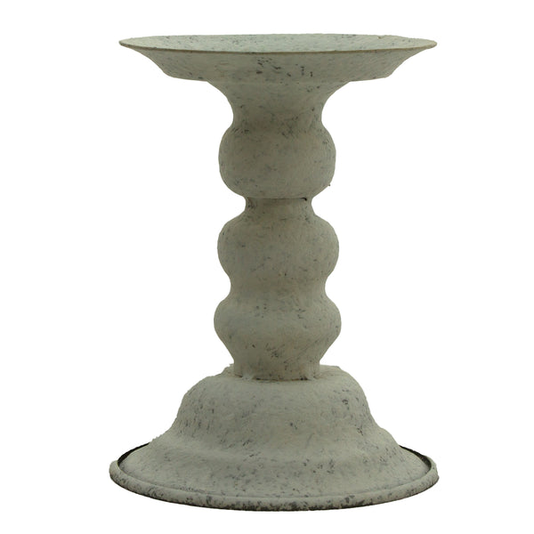 White Metal Candle Holder (2 sizes)