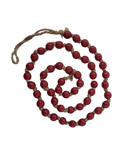 Small Round Wood Bead Garland (Multiple Colors)