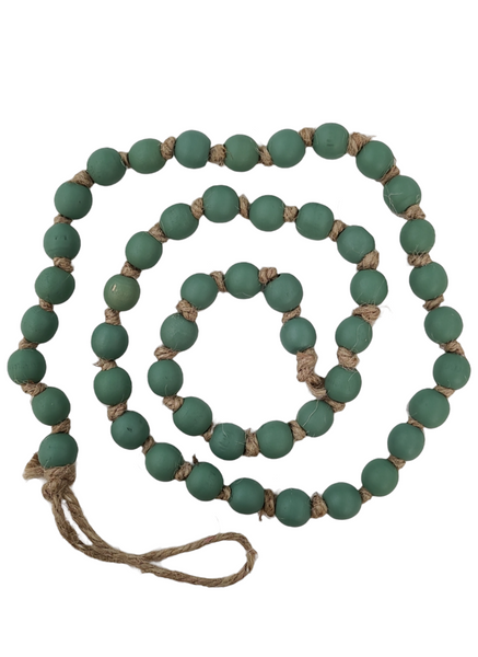 Small Round Wood Bead Garland (Multiple Colors)