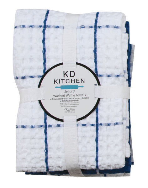 Waffle Knit Kitchen Towels (Multiple Colors)