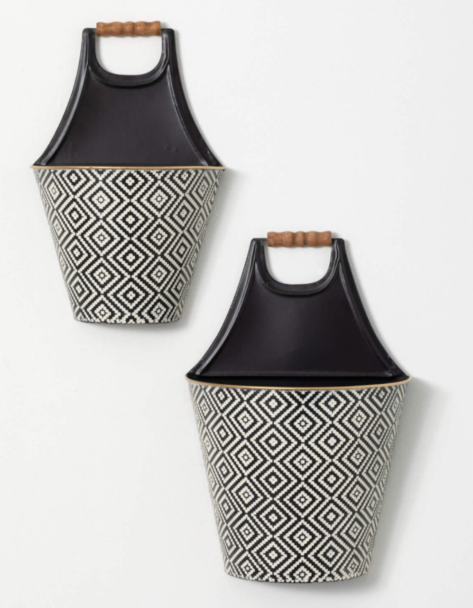 Geometric Print Wall Planters