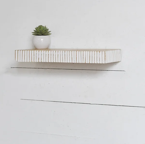 White Wooden Floating Shelf Collection (3 Styles)