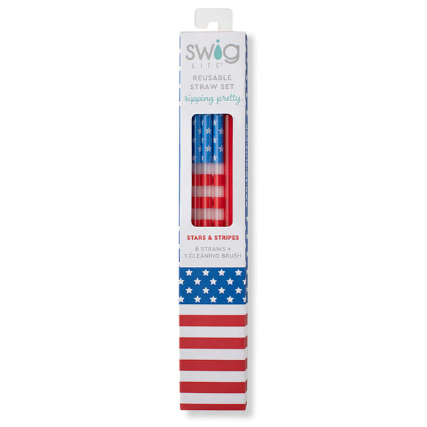 Stars & Stripes Reusable Straw Set