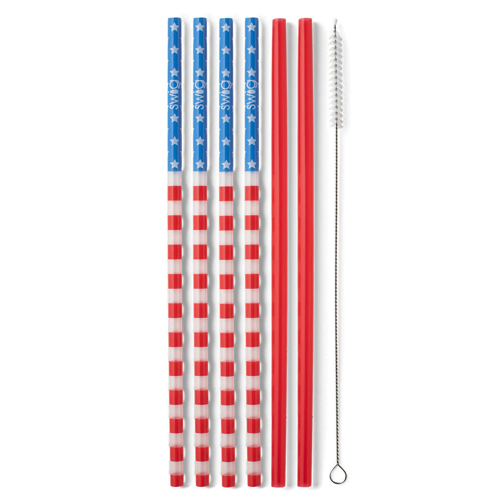 Stars & Stripes Reusable Straw Set