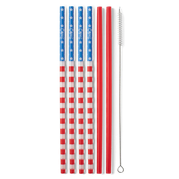 Stars & Stripes Reusable Straw Set