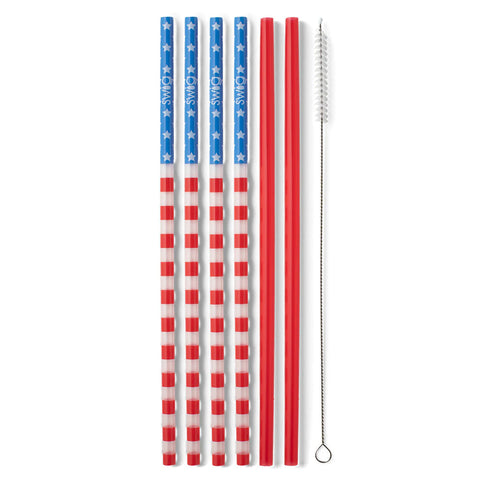 Stars & Stripes Reusable Straw Set